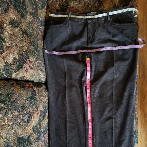 Vintage 90s, needle cord, fine corduroy pants, 4 pockets, Focus, L, gray - Picture 8 of 11